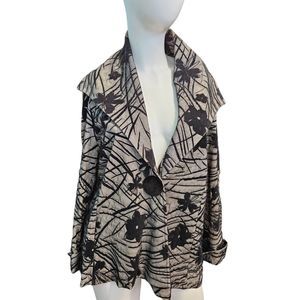 Saint Gil Gray and Black Floral Blazer Size 20